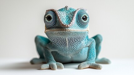 Close-up Blue Chameleon Studio Shot
