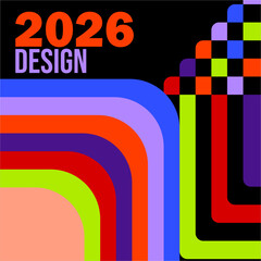 2026 Design A vibrant and geometric abstract artwork