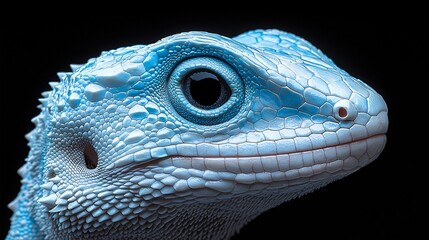 Fototapeta premium Close-up Blue Lizard Portrait