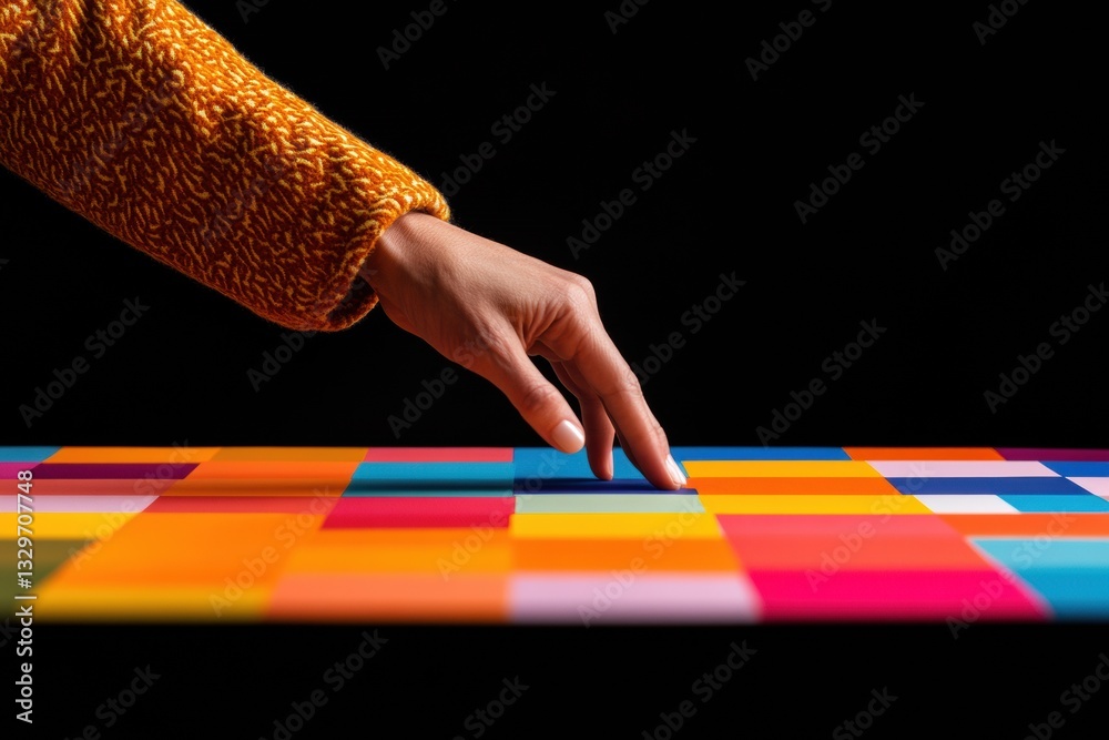 Aufkleber immersive digital interaction tactile ux design with vibrant gen z color palette - innovative user i