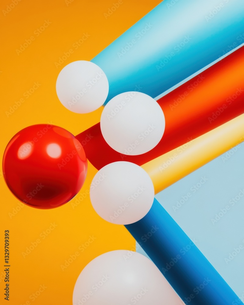 Poster Dynamic Digital Flow Bold Geometric Visualization of Media Communication Platforms, Innovative Tech Ecosystem Transformation and Strategic Information Design