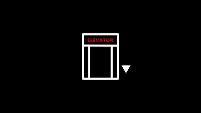 elevator icon animation. lift icon, passenger elevator 