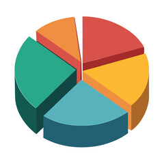 Obraz premium 3D Pie Chart vector, create a pie chart for business