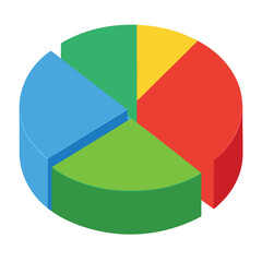 3D Pie Chart vector, create a pie char