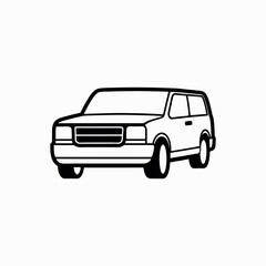 Car on white background