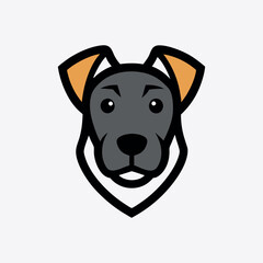 Dog on White Background  Powerful and Bold Symbol