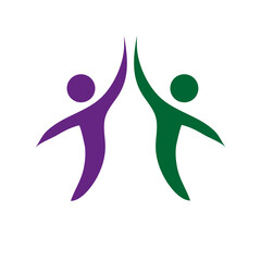 Teamwork - colorful illustration of people