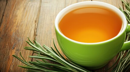 Herbal Tea with Rosemary A Warm and Cozy Still Life