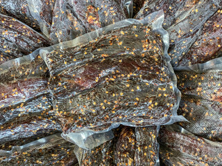 Vacuum-Sealed Spicy Dried Beef Jerky with Chili Flakes