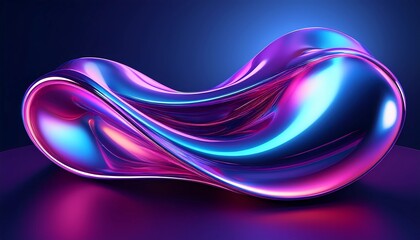 3D Neon Pulse. The Essence of Liquid Light