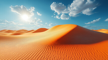 Golden Summer Desert Landscape
