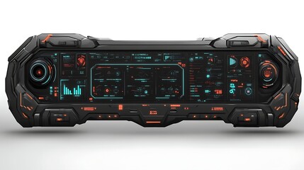 Futuristic Sci Fi Control Panel Display Interface