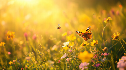 Golden Meadow in the Summer Sun