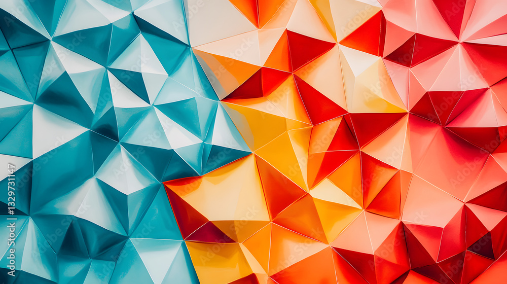 Aufkleber vibrant colorful abstract background showcasing dynamic shapes and patterns in an artistic display o