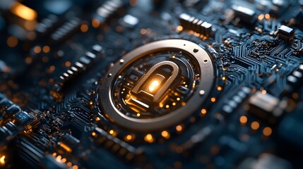 Fototapeta premium Quantum encryption protecting sensitive business data with advanced security protocols