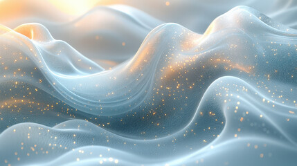 Dynamic waves of light and sparkle nature's beauty digital art abstract environment close-up view