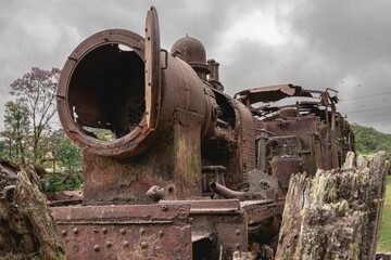An abandoned British trainstation, in Santo Andre SP Brazil.