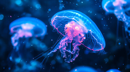 glowing jellyfish