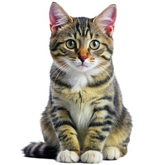 Fototapeta premium Adorable Tabby Kitten Sitting and Looking at the Camera