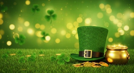 A vibrant and magical St. Patrick's Day scene