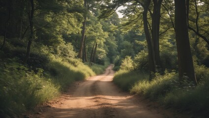 Obraz premium Forest path in summer.