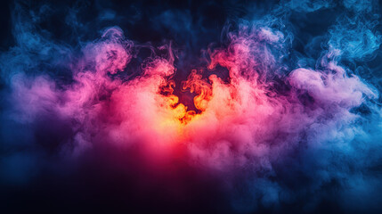 Dynamic colorful smoke patterns abstract art digital design creative studio close-up view visual impact