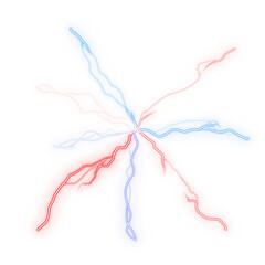 shock energy electric glowing light neon effects on isolated background.