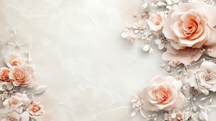 A beautiful floral composition featuring delicate roses and other blooms