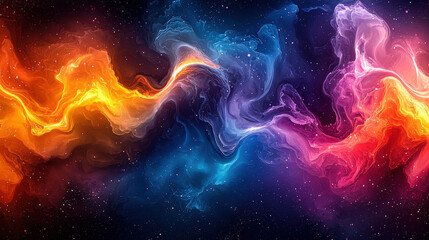 Cosmic swirls of color in the universe abstract art digital design starry background vibrant imagery