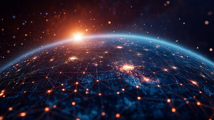 Obraz premium Business with technology, high technology for future. Generative AI Illustration.