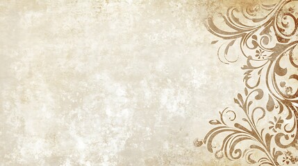An elegant vintage inspired textured background with floral pattern