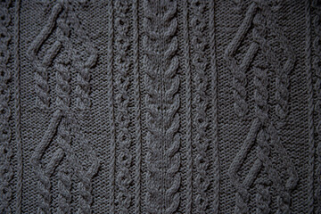 close up of knitted fabric