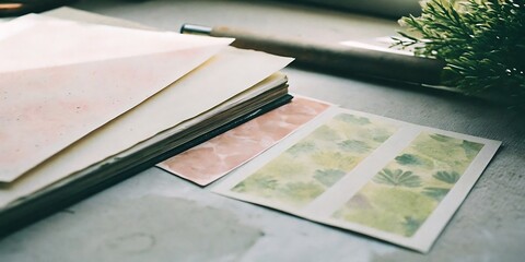 Stacked Paper and Printed Sheets