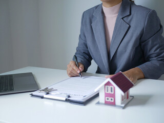 Real estate agent explains home rental and home insurance. Rent, Buy, Home Insurance, Home...