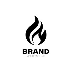 Flame Logo. Flame Logo Design. Flame Logo Brand. Flame Logo Vector Design Isolated on White Background