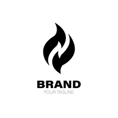 Flame Logo. Flame Logo Design. Flame Logo Brand. Flame Logo Vector Design Isolated on White Background
