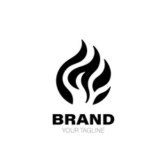 Flame Logo. Flame Logo Design. Flame Logo Brand. Flame Logo Vector Design Isolated on White Background