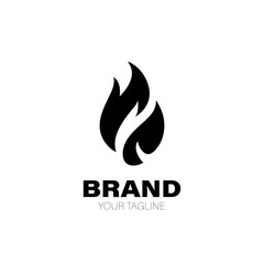 Flame Logo. Flame Logo Design. Flame Logo Brand. Flame Logo Vector Design Isolated on White Background