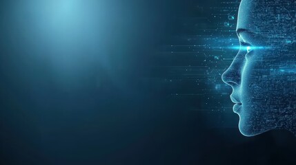 Intricate robot head with circuitry, glimpse into the future of technology and artificial intelligence