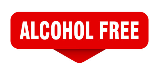 alcohol free sticker. alcohol free sign on transparent background