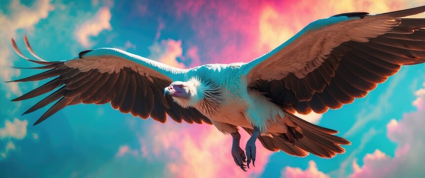 The distinctive white back of an adult vulture makes identification easy while flying or thermoregulating, as this bird is demonstrating. Once widespread, their numbers are now declining.