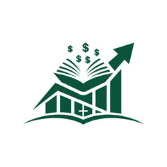 Obraz premium Financial growth icon vector art 