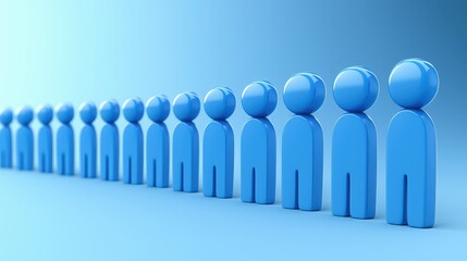 Queue management, people patiently waiting in for efficient service and positive experience