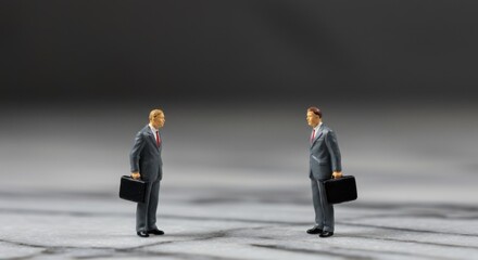 Fototapeta premium Two Business Professionals Standing Side by Side