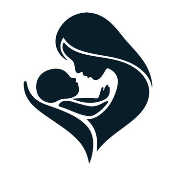 New born baby mother care icon 