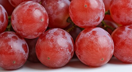 Fresh Red Grapes Bunch Close-up Ready to Eat Healthy Snack