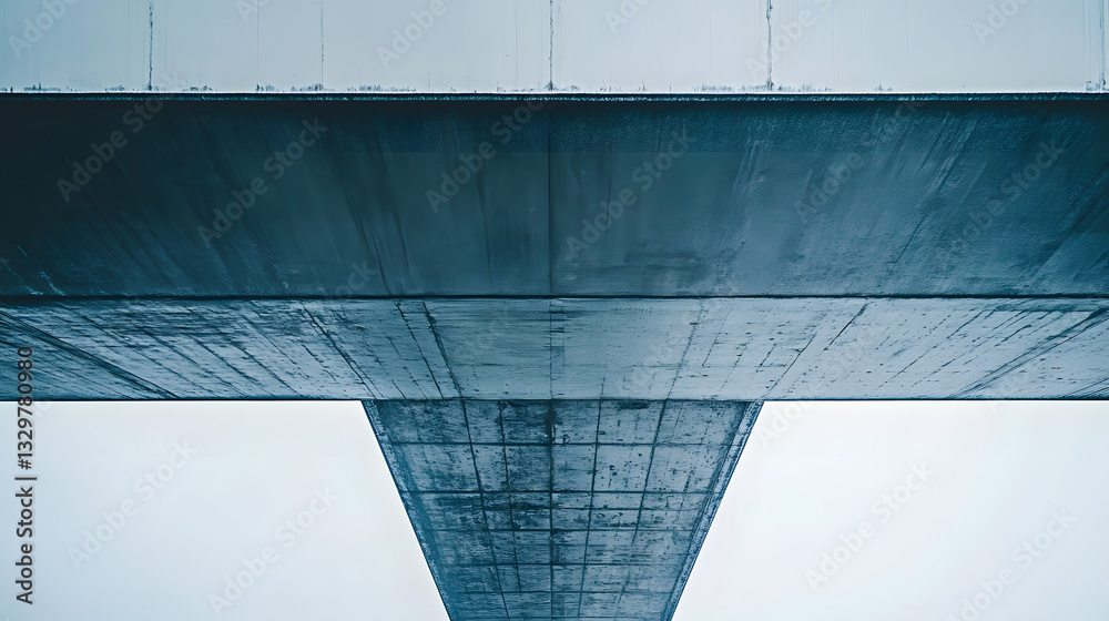 Poster stunning view of a bridge set against a clear sky background emphasizing the grid structure and arch