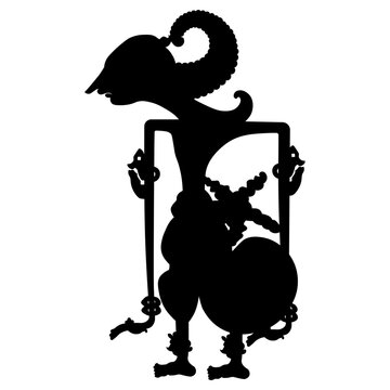 black puppet wayang vector named nakula