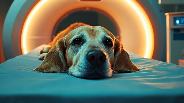 Golden Retriever MRI Scan Calm Pet Animal Healthcare Veterinary
