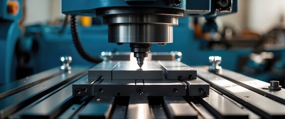 The CNC machine operates and shapes the item from wood. A digital computer machine engraves an icon on dark metal.